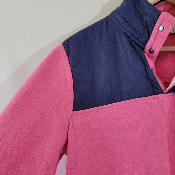 Vineyard Vines Performance Pink Navy Pullover Sweatshirt Sz M Athleisure Outdoor - Picture 7 of 12
